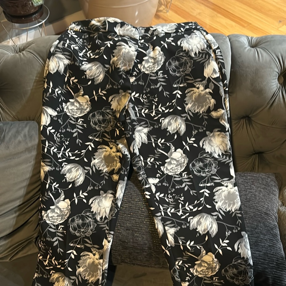 Business casual pants, barely worn, black, gray, and white